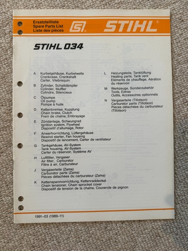 Genuine stihl 034 chainsaw - genuine,